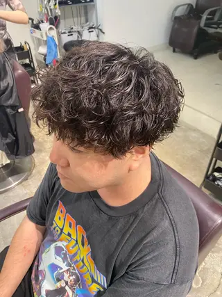 パーマ メンズ パーマ特化/フェザー パーマシャドウ/真生のヘアスタイル