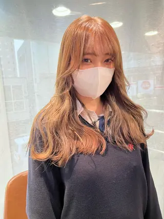 セミロング カラー 💖デザインカラー/ タダ ハナカ💖のヘアスタイル