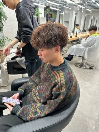 ショート カラー パーマ メンズ 【メンズ特化】 笹目純のヘアスタイル