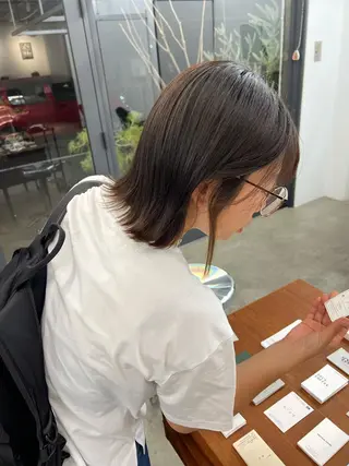 ミディアム パーマ×透明感カラー MIOのヘアスタイル