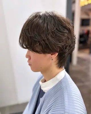 ショート パーマ メンズ CHELSEA  梅田所属・OKADA/メンズ /カット/眉/縮毛のヘアスタイル