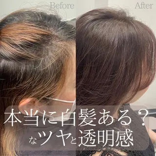 ミディアム カラー DX SHARE SALON所属・matka白髪ぼかし 大人ヘア/KEIKOのヘアスタイル