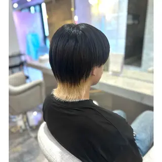 ショート カラー 🖤kana/艶髪/ 韓国風暗髪カラー🖤のヘアスタイル