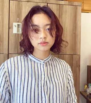 ショート カラー ヘアアレンジ パーマ指名No1 /namiのヘアスタイル