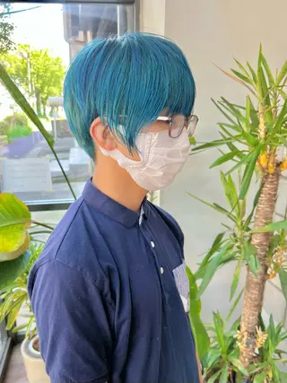 カラー メンズ メンズパーマ/フェ ザーパーマ/古川晴輝のヘアスタイル