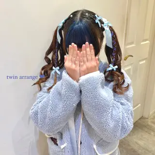 ヘアアレンジ ハイトーンカラー/ 長さだし🐇きょうかのヘアスタイル