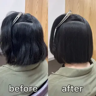 ショート パーマ KIZU 髪質改善 オカルト怪談のヘアスタイル