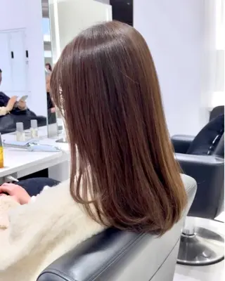 セミロング カラー グレージュ/ベージュ /経堂/sana🌱のヘアスタイル