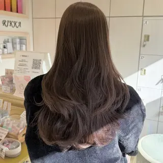 ロング カラー ヘアアレンジ 韓国ヘア/レイヤー 顔周りカット/ユキナのヘアスタイル