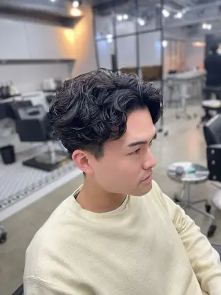 ショート パーマ メンズ Ameri 新宿所属・新宿/透明感カラー/ 髪質改善/桜良のヘアスタイル