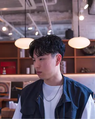 ショート パーマ メンズ benji_名駅店所属・原颯希/ ボブ/ショートのヘアスタイル