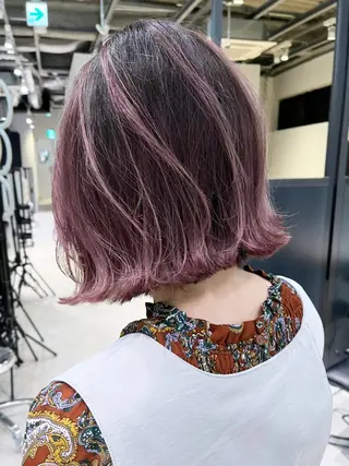 パーマ カラー ショート ヘアアレンジ ITbyALBUM 下北沢店のヘアスタイル