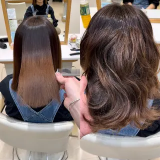 ミディアム ミタニ/髪質改善 /レイヤーカットのヘアスタイル