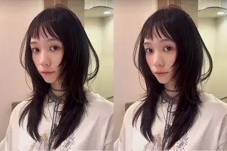 セミロング 梨澤 百音のヘアスタイル