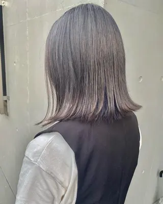 ミディアム カラー 似合わせカラーパーマ 🌿kitin米川のヘアスタイル