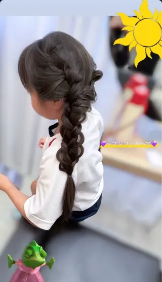 ロング ヘアアレンジ キッズ Agu hair 粉河のヘアスタイル