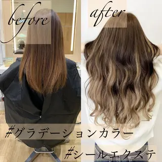 ロング カラー ヘアアレンジ TATSUYA アートディレクターのヘアスタイル