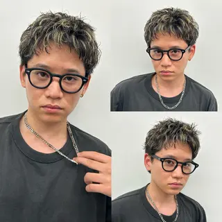 カラー パーマ メンズ 安達 脩人のヘアスタイル