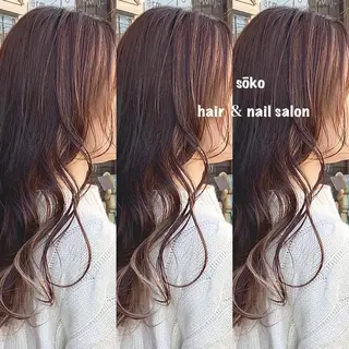 ロング カラー パーマ ヘアアレンジ sōko   Hair&Nail Salon所属・🫧一気にあか抜け 🫧mayuのヘアスタイル