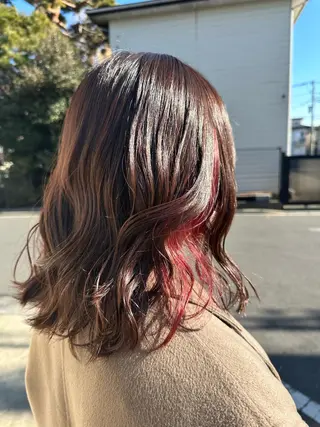 ミディアム カラー 🪼高評価🪼 💎柴崎の藤咲💎のヘアスタイル