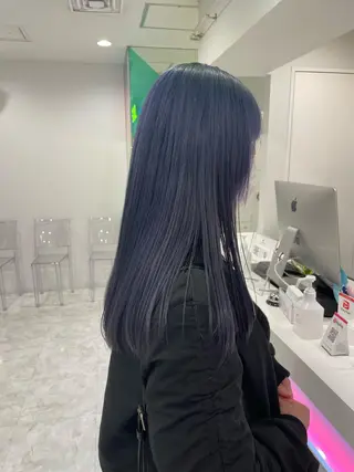 セミロング カラー ワインレッド 🍒KAHOのヘアスタイル