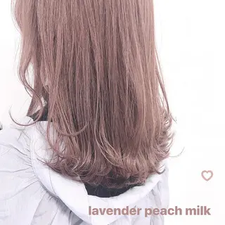 セミロング misaki🎀 まろみ透け感カラーのヘアスタイル