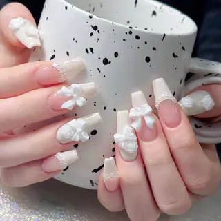 ネイル 長いだし/スカルプ/ パラシェルN.oneのネイルデザイン