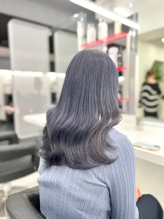 セミロング カラー ヘアアレンジ 透明感×韓流ハイ トーン🫧RYUTAのヘアスタイル