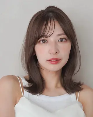 ミディアム レイヤーカット/ くびれヘア佐藤大空のヘアスタイル