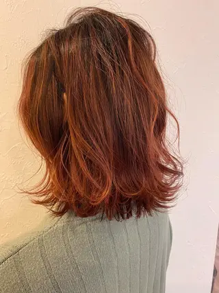 ミディアム カラー パーマ m ā l o. マァロのヘアスタイル