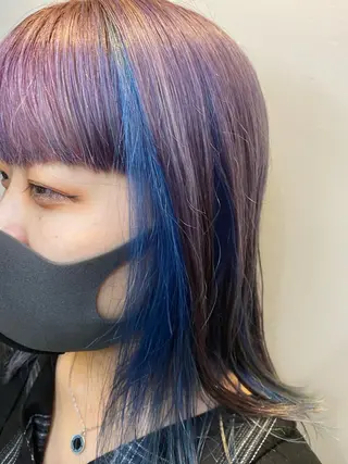 カラー 透明感ブリーチ ハイトーンウエダのヘアスタイル