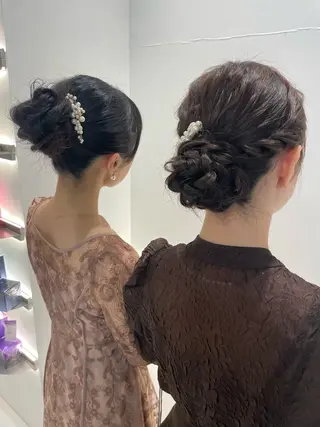 ヘアアレンジ ヘアセット🎀耳つぼ 👂💎MONAMIのヘアスタイル