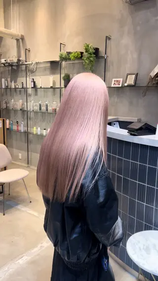 ロング YUIKA☆髪質改善 小顔カット艶カラーのヘアスタイル