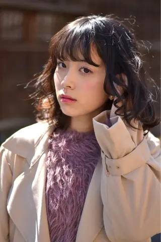 ミディアム パーマ 大木 拓瑞のヘアスタイル