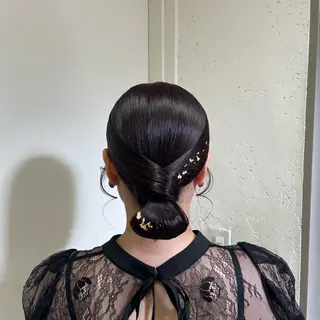 ヘアアレンジ 縮毛矯正ヘアアレンジ 🌸三輪知優🌸のヘアスタイル