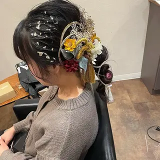 ミディアム ヘアアレンジ 北九州美容室 🕊️わかな✂︎のヘアスタイル