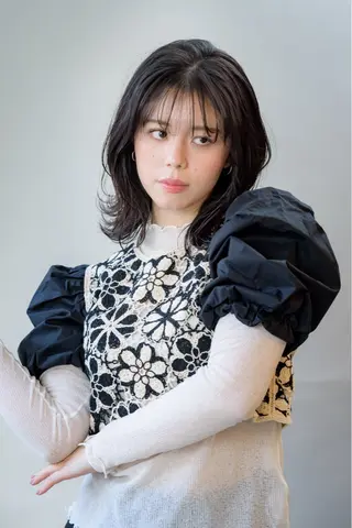 ミディアム カラー 髪質改善／美髪矯正 林田和真のヘアスタイル