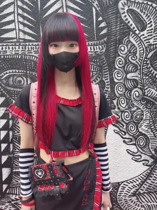 ロング カラー ヘアアレンジ haco+所属・🌈派手髪エクステ ブレイズ🌈ひろとのヘアスタイル