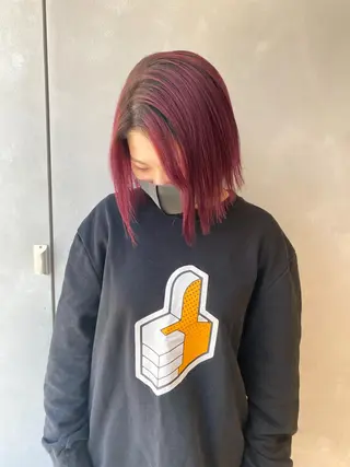 ミディアム カラー ヘアアレンジ #ブリーチカラー Akihoのヘアスタイル