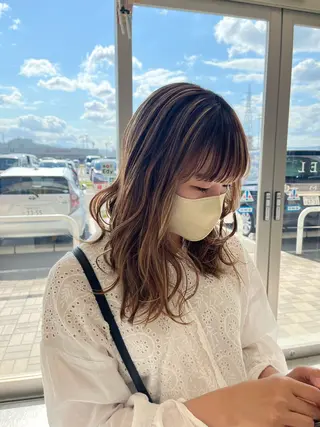 セミロング 似合わせカット/ 韓国カラー/まや🦋のヘアスタイル
