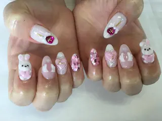 ネイル 💎🐰 saki. m 🐰💎のネイルデザイン