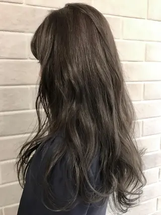 セミロング カラー パーマ 艶髪カラー&ウルフ フルカワ ヒロズミのヘアスタイル