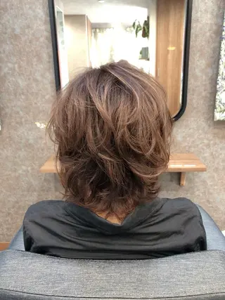 カラー ヘアアレンジ 野咲き 美容室のマツエク・マツパデザイン