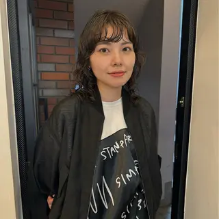 ミディアム パーマ ヘアアレンジ 🌐サトウ リョウ🌐のヘアスタイル