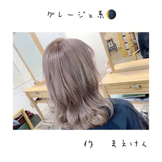 ミディアム カラー 前田 健太のヘアスタイル