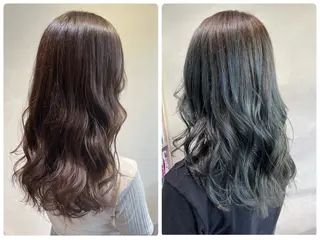 セミロング カラー 柳井 準平のヘアスタイル