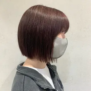 ショート カラー 艶カラー/暖色カラー /透明感/ryutoのヘアスタイル