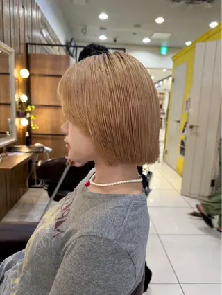 ミディアム Ancheri by flammeum戸塚店所属・ひな/ボブカット/ ブリーチなしWカラーのヘアスタイル