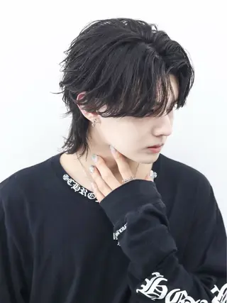 セミロング カラー パーマ ヘアアレンジ メンズ メンズ特化❤️‍🔥 RIKU❤️‍🔥のヘアスタイル