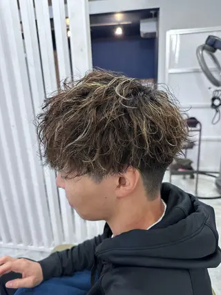 パーマ メンズ 椎木 琉聖のヘアスタイル